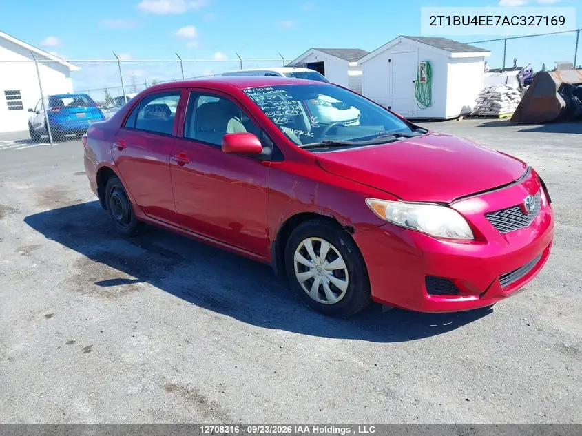 TOYOTA COROLLA 2010, VIN 2T1BU4EE7AC327169