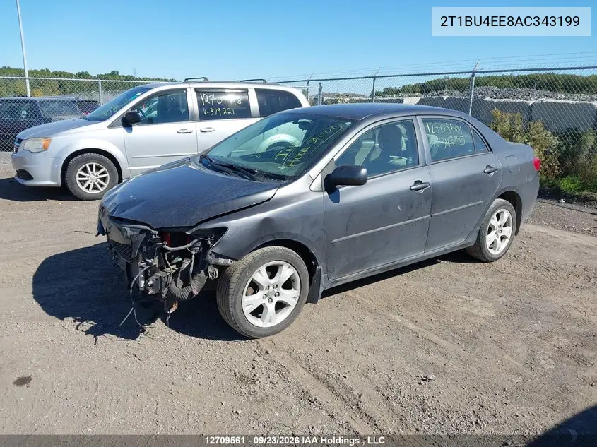 2010 TOYOTA COROLLA VIN 2T1BU4EE8AC343199 — фото 2