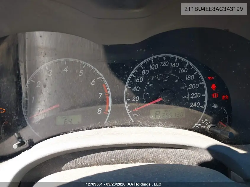 2010 TOYOTA COROLLA VIN 2T1BU4EE8AC343199 — фото 7