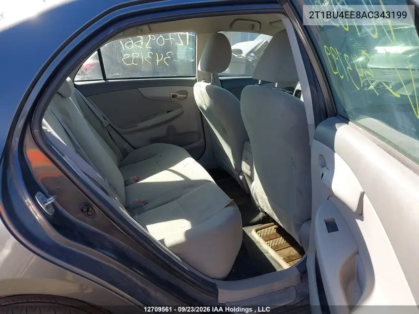 2010 TOYOTA COROLLA VIN 2T1BU4EE8AC343199 — фото 8