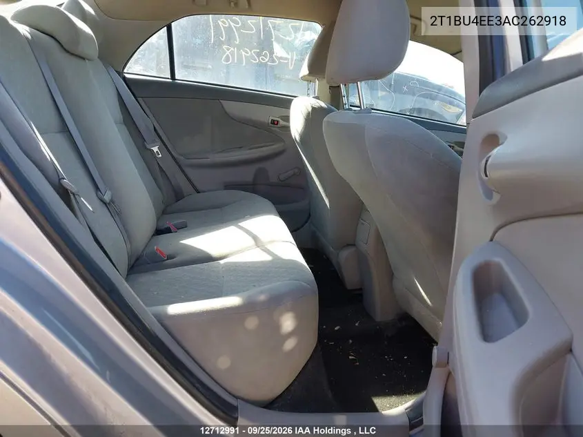 2010 TOYOTA COROLLA VIN 2T1BU4EE3AC262918 — фото 8