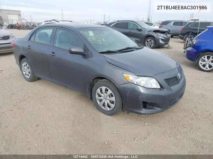 TOYOTA COROLLA 2010, VIN 2T1BU4EE8AC301986