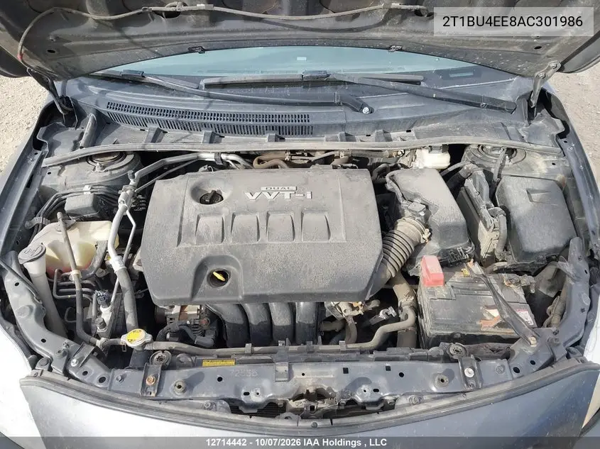 2010 TOYOTA COROLLA VIN 2T1BU4EE8AC301986 — фото 10