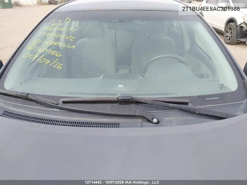2010 TOYOTA COROLLA VIN 2T1BU4EE8AC301986 — фото 18