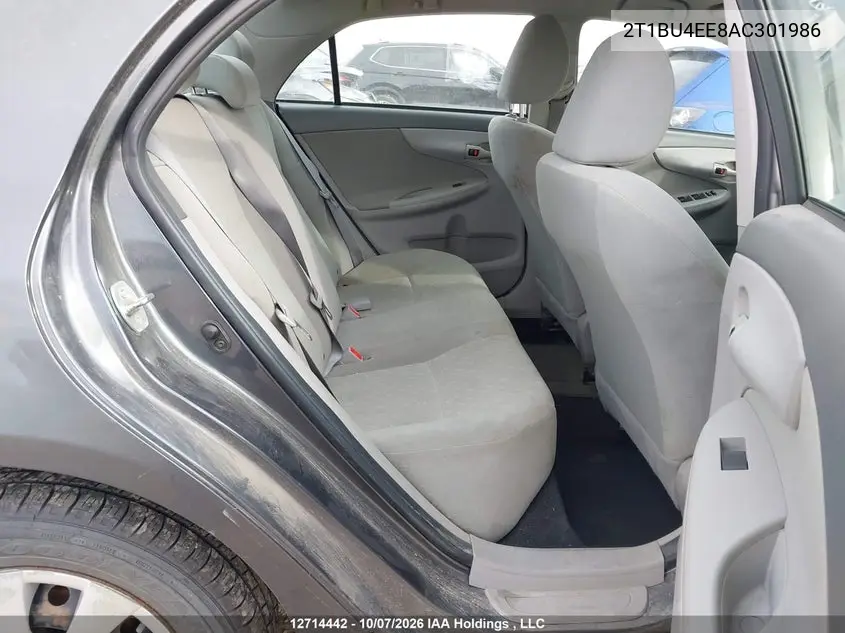 2010 TOYOTA COROLLA VIN 2T1BU4EE8AC301986 — фото 8