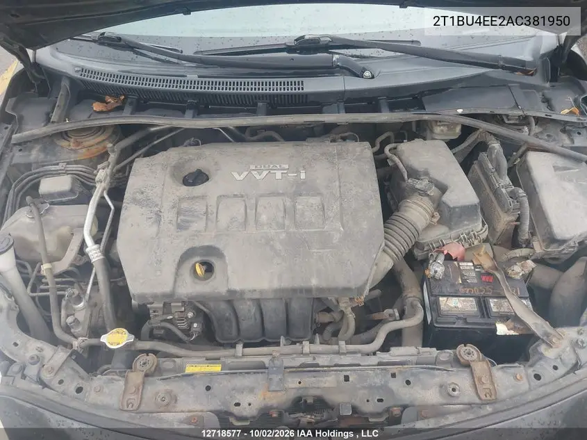 2010 TOYOTA COROLLA VIN 2T1BU4EE2AC381950 — фото 10