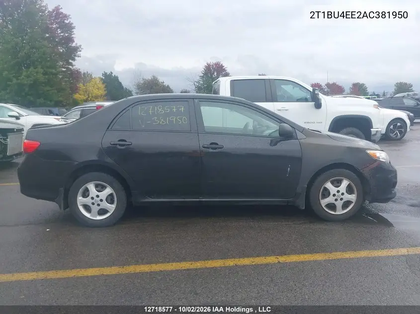 2010 TOYOTA COROLLA VIN 2T1BU4EE2AC381950 — фото 14