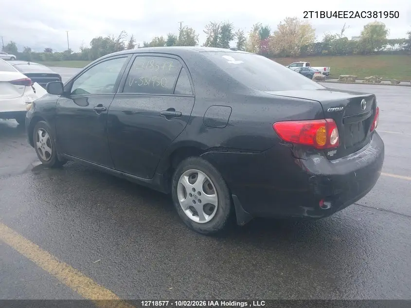 2010 TOYOTA COROLLA VIN 2T1BU4EE2AC381950 — фото 3