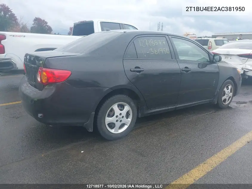 2010 TOYOTA COROLLA VIN 2T1BU4EE2AC381950 — фото 4