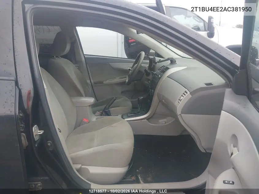 2010 TOYOTA COROLLA VIN 2T1BU4EE2AC381950 — фото 5