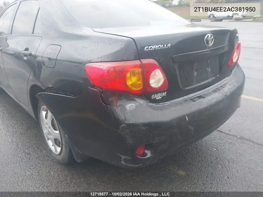 2010 TOYOTA COROLLA VIN 2T1BU4EE2AC381950 — фото 6