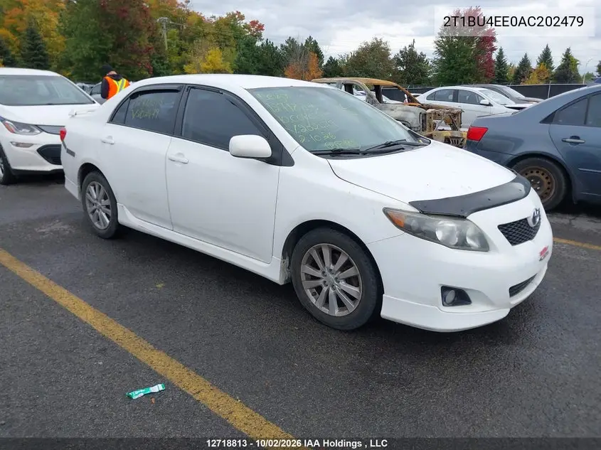 TOYOTA COROLLA 2010, VIN 2T1BU4EE0AC202479