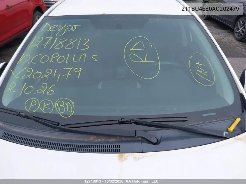 2010 TOYOTA COROLLA VIN 2T1BU4EE0AC202479 — фото 17