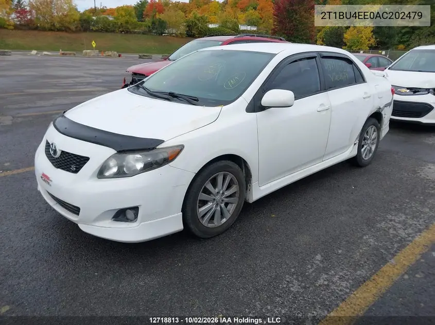 2010 TOYOTA COROLLA VIN 2T1BU4EE0AC202479 — фото 2
