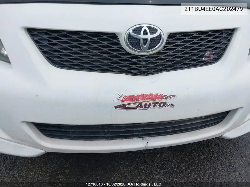 2010 TOYOTA COROLLA VIN 2T1BU4EE0AC202479 — фото 21