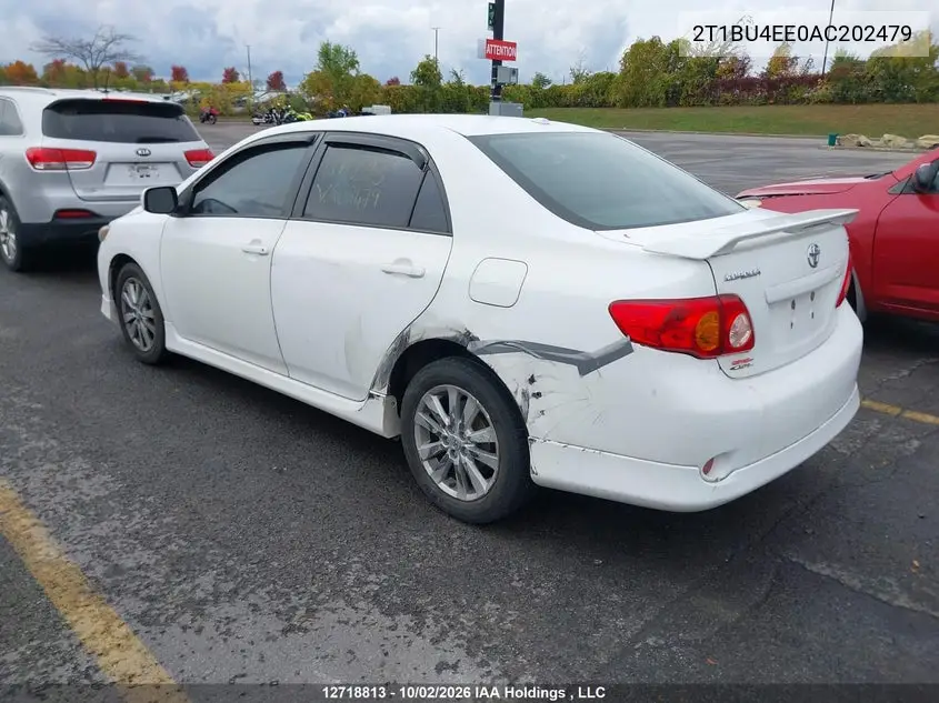 2010 TOYOTA COROLLA VIN 2T1BU4EE0AC202479 — фото 3