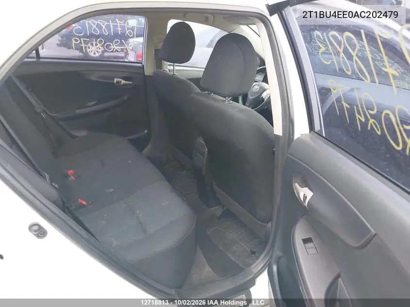 2010 TOYOTA COROLLA VIN 2T1BU4EE0AC202479 — фото 8