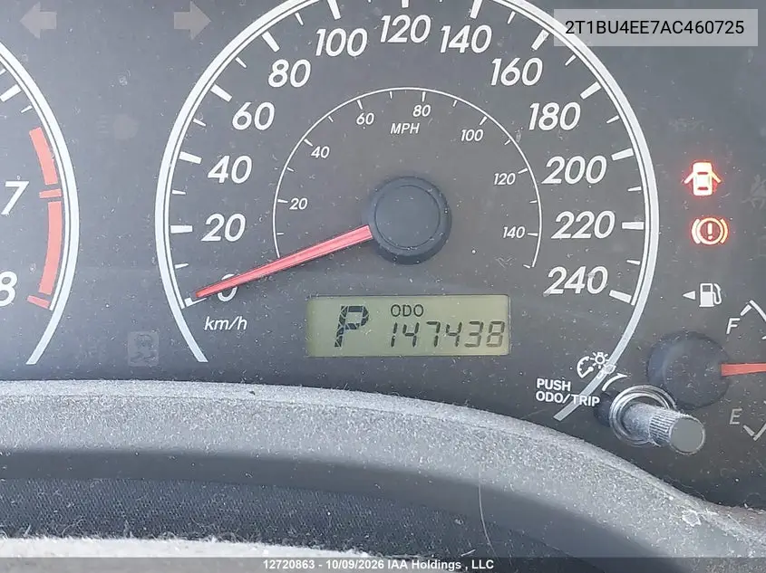 2010 TOYOTA COROLLA VIN 2T1BU4EE7AC460725 — фото 16