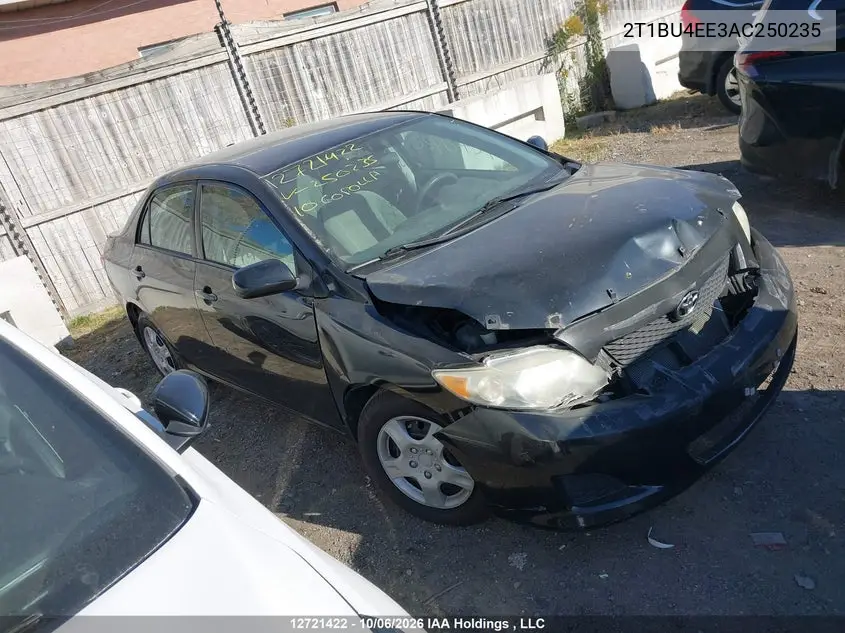 TOYOTA COROLLA 2010, VIN 2T1BU4EE3AC250235