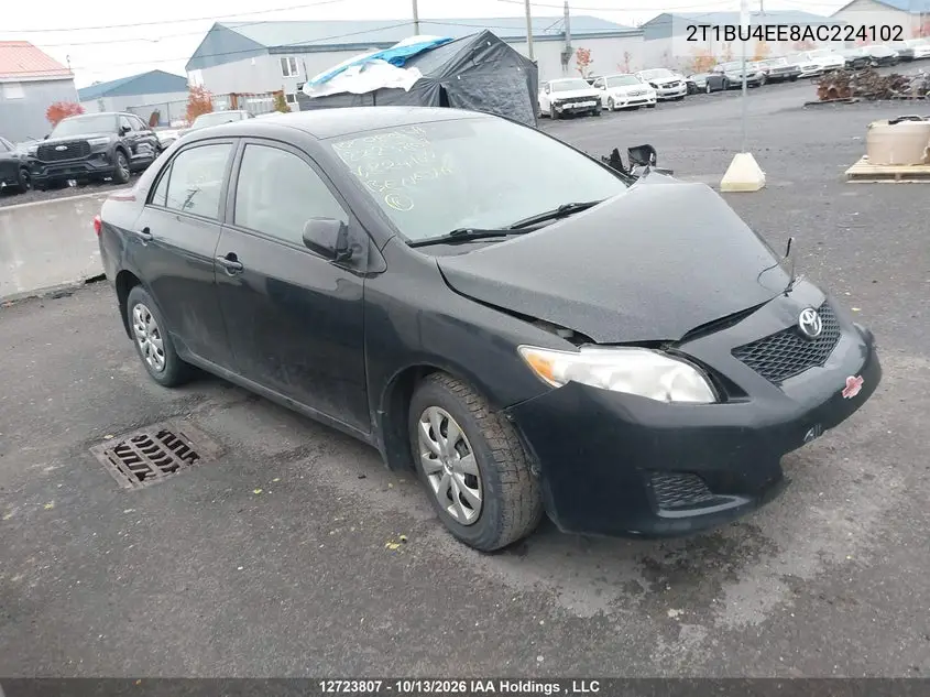 TOYOTA COROLLA 2010, VIN 2T1BU4EE8AC224102