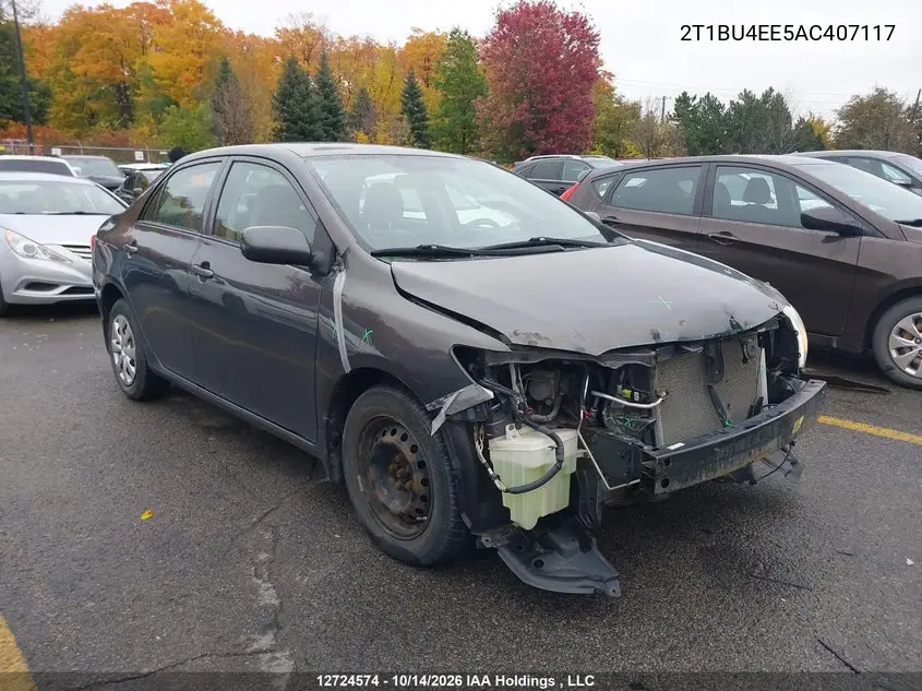 TOYOTA COROLLA 2010, VIN 2T1BU4EE5AC407117