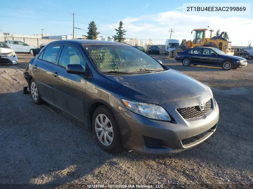 TOYOTA COROLLA 2010, VIN 2T1BU4EE3AC299869