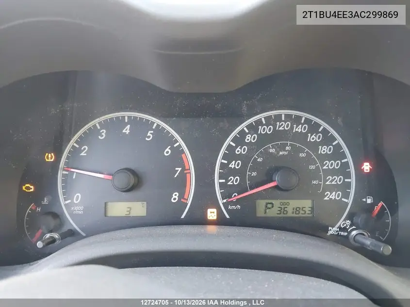 2010 TOYOTA COROLLA VIN 2T1BU4EE3AC299869 — фото 7