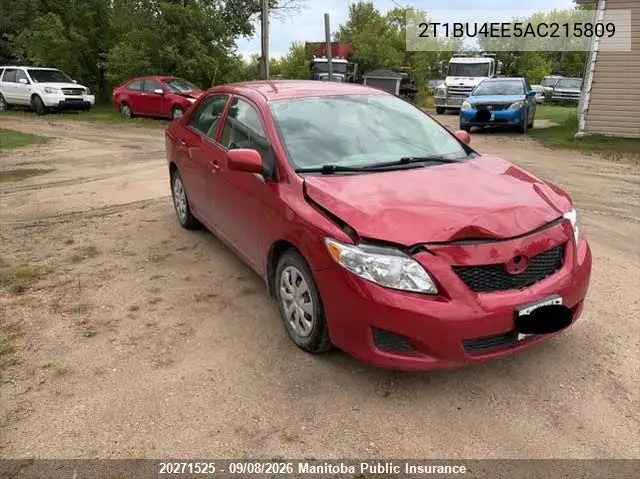 TOYOTA COROLLA 2010, VIN 2T1BU4EE5AC215809