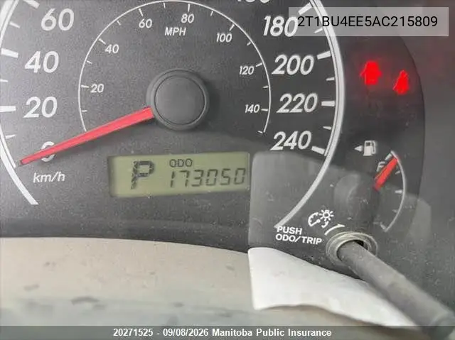 2010 TOYOTA COROLLA VIN 2T1BU4EE5AC215809 — фото 7