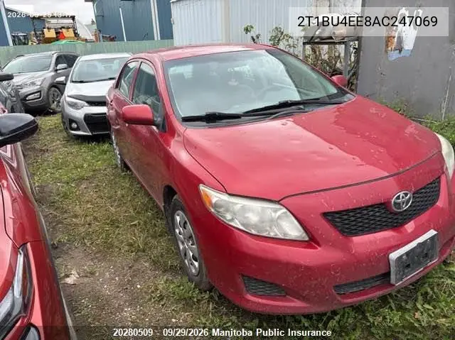 TOYOTA COROLLA 2010, VIN 2T1BU4EE8AC247069