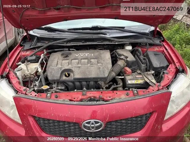 2010 TOYOTA COROLLA VIN 2T1BU4EE8AC247069 — фото 10