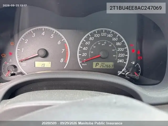 2010 TOYOTA COROLLA VIN 2T1BU4EE8AC247069 — фото 7