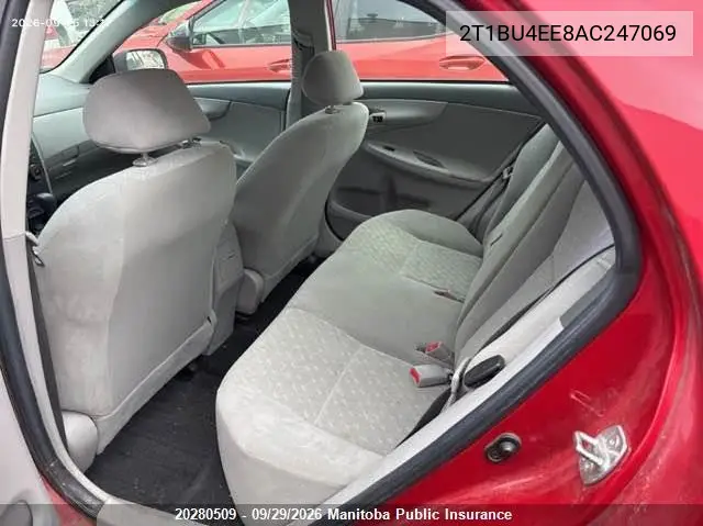 2010 TOYOTA COROLLA VIN 2T1BU4EE8AC247069 — фото 8