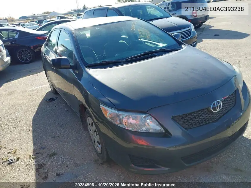 TOYOTA COROLLA 2010, VIN 2T1BU4EE0AC393238