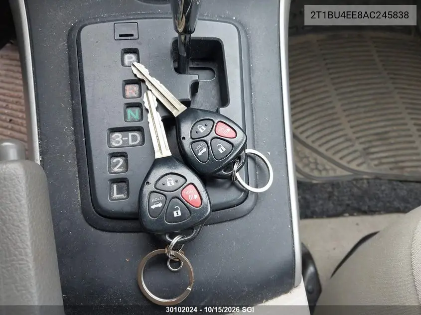 2010 TOYOTA COROLLA VIN 2T1BU4EE8AC245838 — фото 11