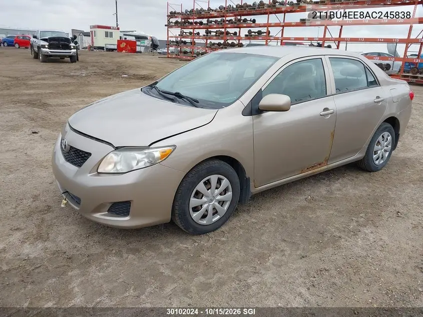2010 TOYOTA COROLLA VIN 2T1BU4EE8AC245838 — фото 2