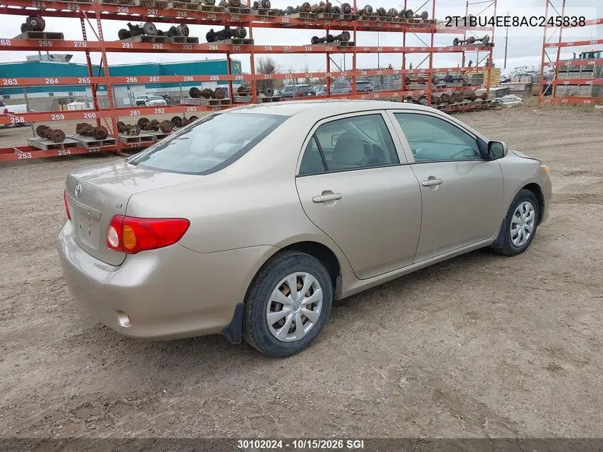 2010 TOYOTA COROLLA VIN 2T1BU4EE8AC245838 — фото 4