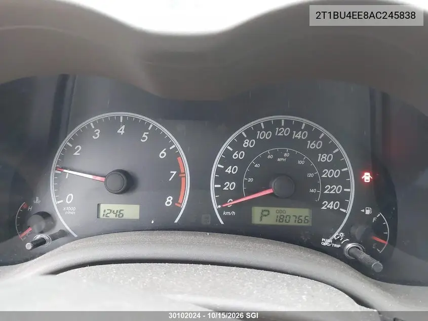 2010 TOYOTA COROLLA VIN 2T1BU4EE8AC245838 — фото 7