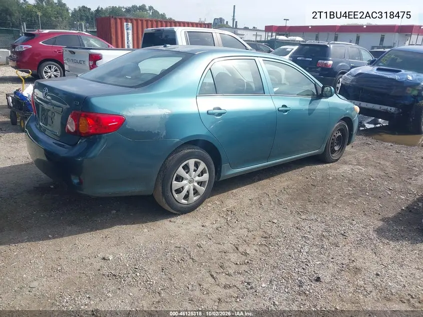 2010 TOYOTA COROLLA VIN 2T1BU4EE2AC318475 — фото 4