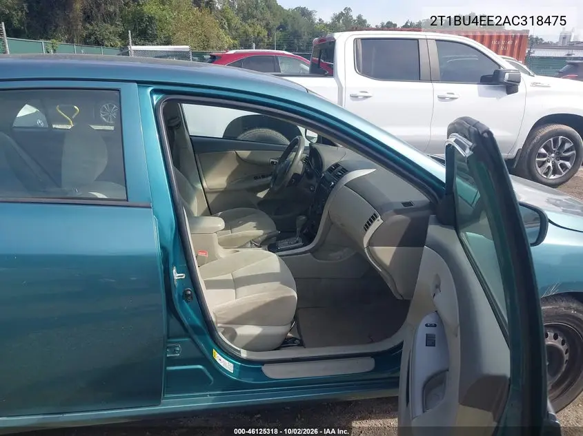 2010 TOYOTA COROLLA VIN 2T1BU4EE2AC318475 — фото 5