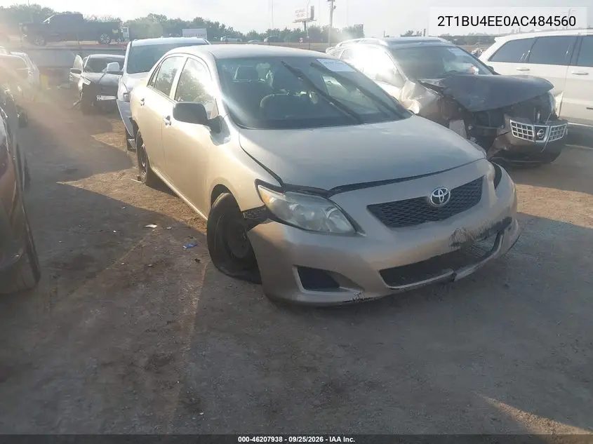 TOYOTA COROLLA 2010, VIN 2T1BU4EE0AC484560