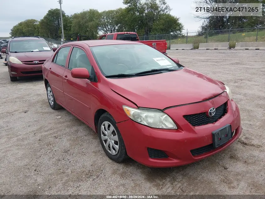 TOYOTA COROLLA 2010, VIN 2T1BU4EEXAC471265