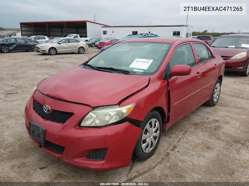 2010 TOYOTA COROLLA VIN 2T1BU4EEXAC471265 — фото 2