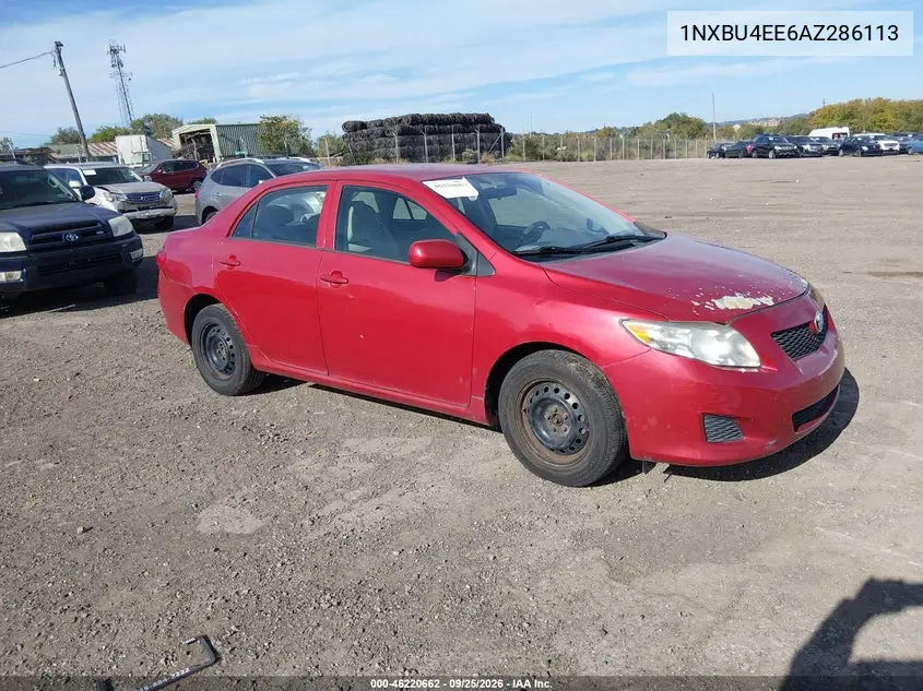 TOYOTA COROLLA 2010, VIN 1NXBU4EE6AZ286113