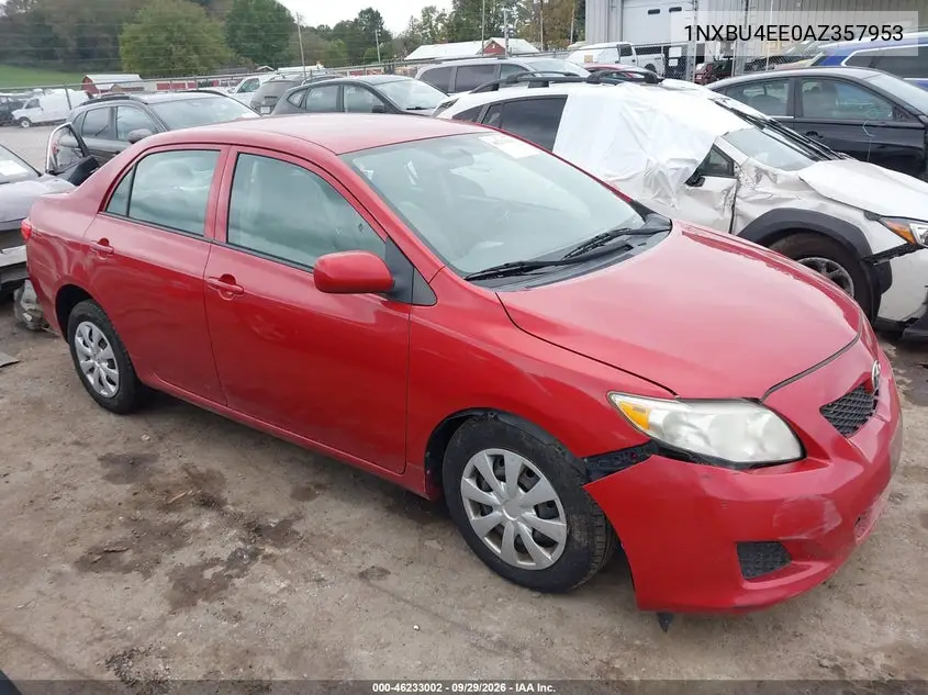 TOYOTA COROLLA 2010, VIN 1NXBU4EE0AZ357953