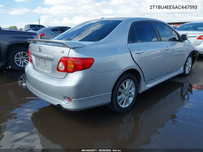 2010 TOYOTA COROLLA VIN 2T1BU4EE6AC447593 — фото 4