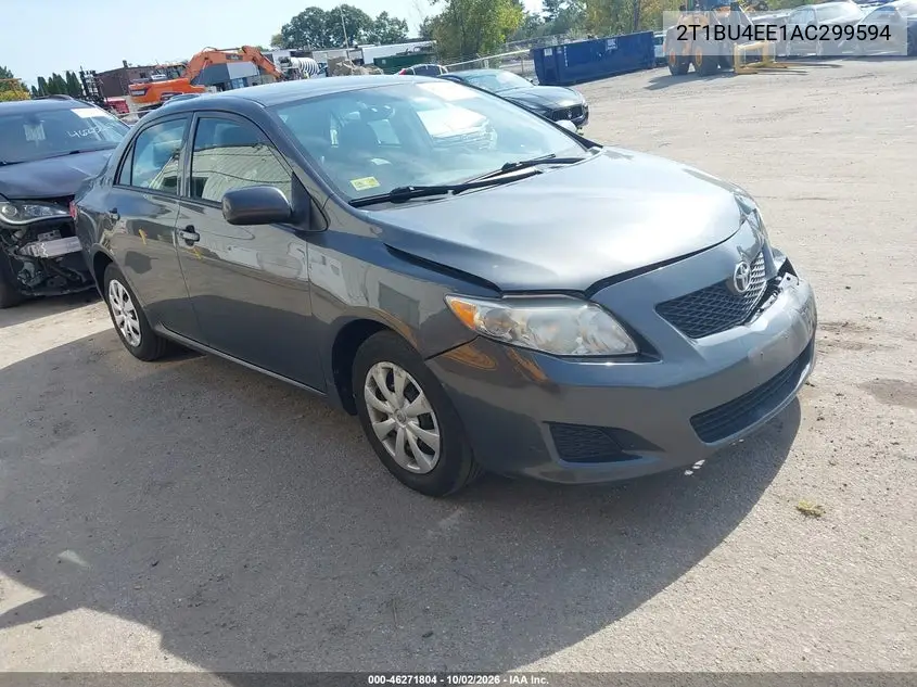 TOYOTA COROLLA 2010, VIN 2T1BU4EE1AC299594