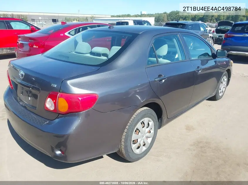2010 TOYOTA COROLLA VIN 2T1BU4EE4AC498784 — фото 4