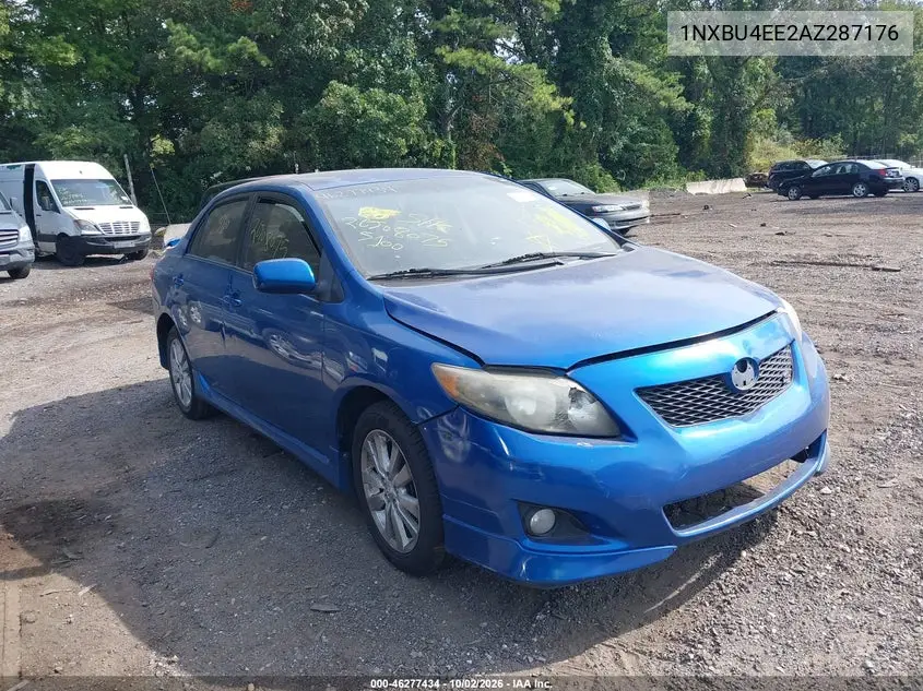 TOYOTA COROLLA 2010, VIN 1NXBU4EE2AZ287176