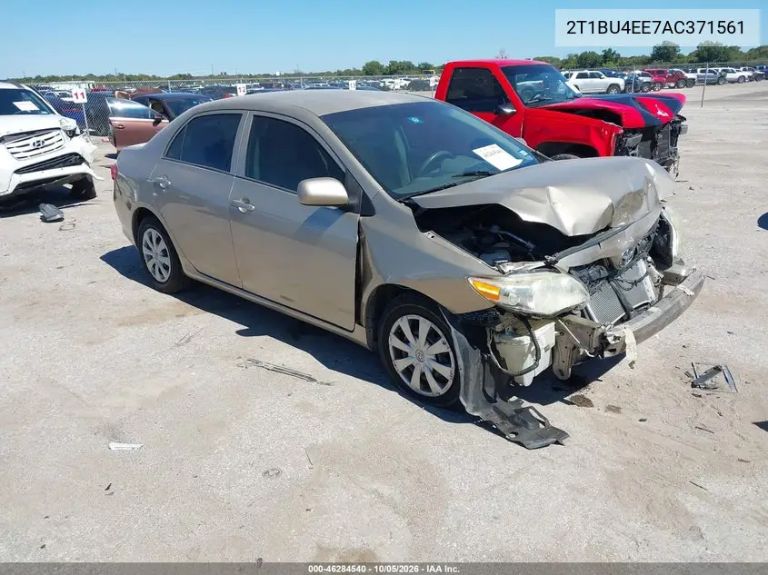 TOYOTA COROLLA 2010, VIN 2T1BU4EE7AC371561